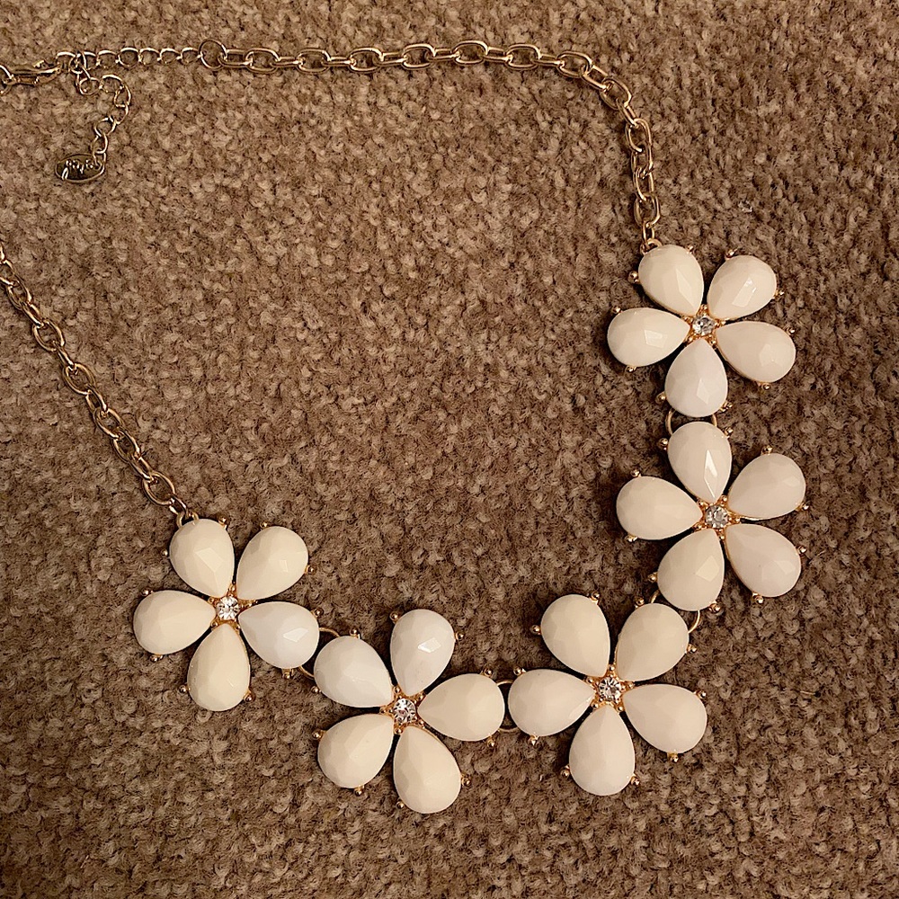 Cream floral necklaces